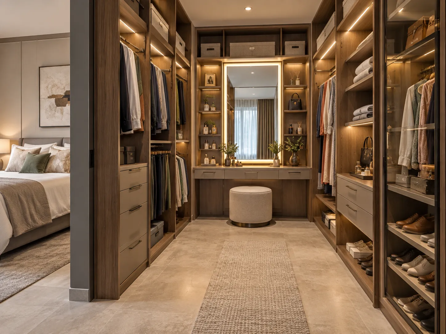 Walk-in wardrobe design Bangalore